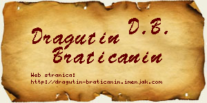 Dragutin Bratičanin vizit kartica
